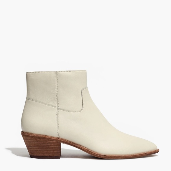 Madewell The Charley Boot in Leather Sz 6.5 Cream - Picture 2 of 14